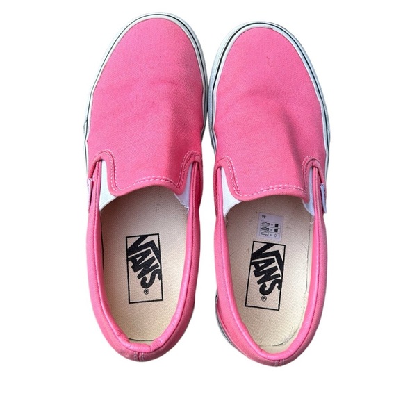 Vans Off the Wall Classic Slip on Sneaker Rare Neon Knockout Pink Women’s Size 7 - Picture 4 of 10